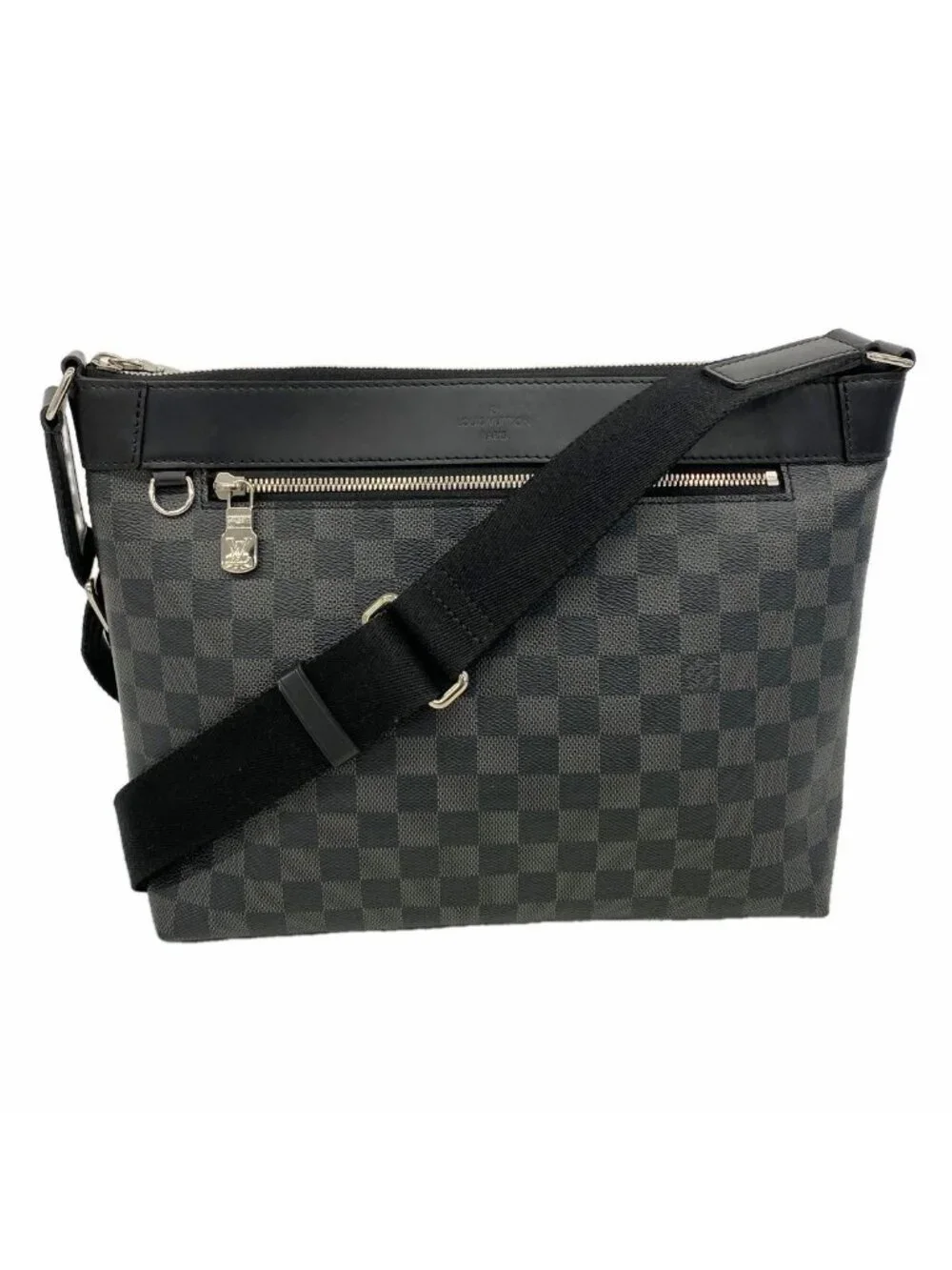 Louis Vuitton Shoulder Bag Damier Graphite Mick PM Black